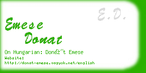 emese donat business card
